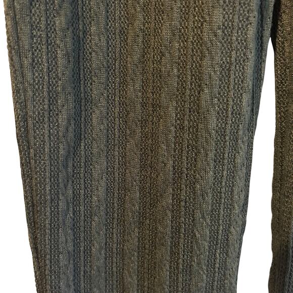 Cable Knit Legging Olive Green NWT Casual Comfort Loungewear Sz LG Like an Angel - Picture 5 of 7